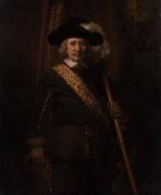 REMBRANDT Harmenszoon van Rijn Portrait of Floris soop as a Standard-Bearer (mk33) painting